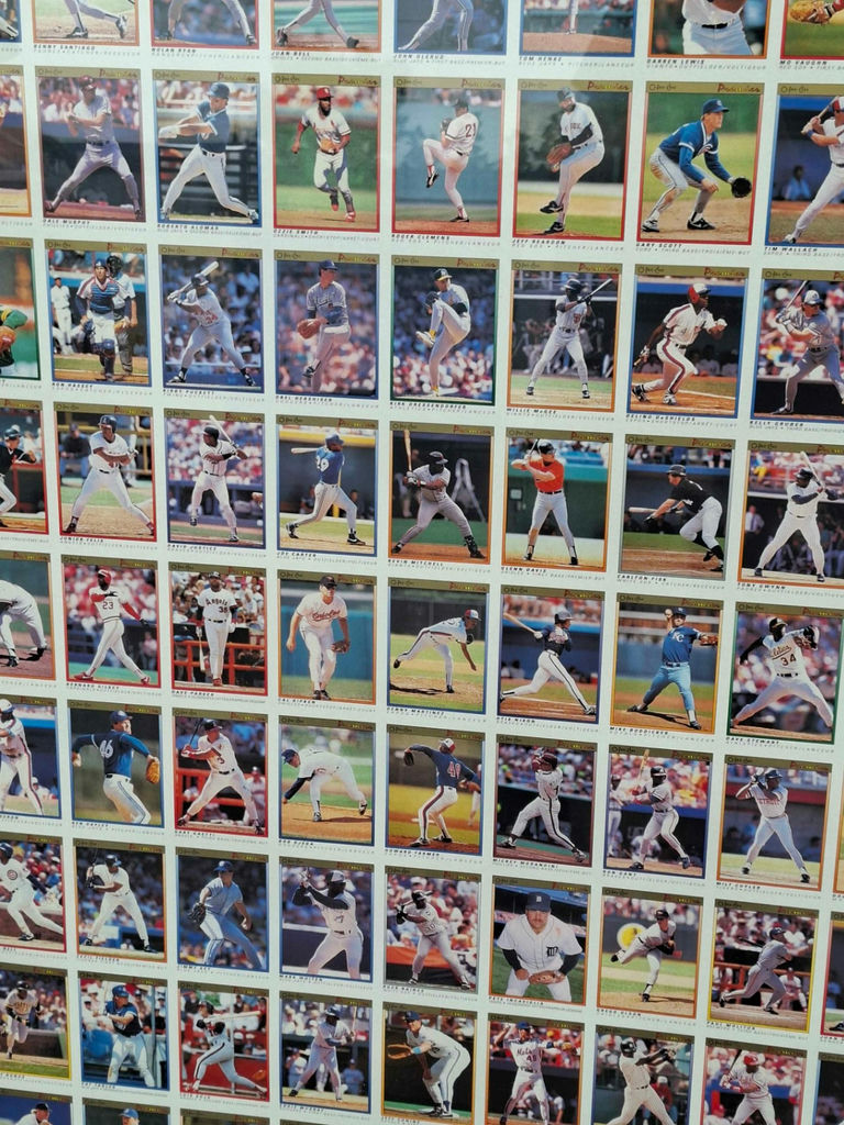 UNCUT SHEET of Vintage MLB Baseball Cards, FRAMED - image 7 of 7