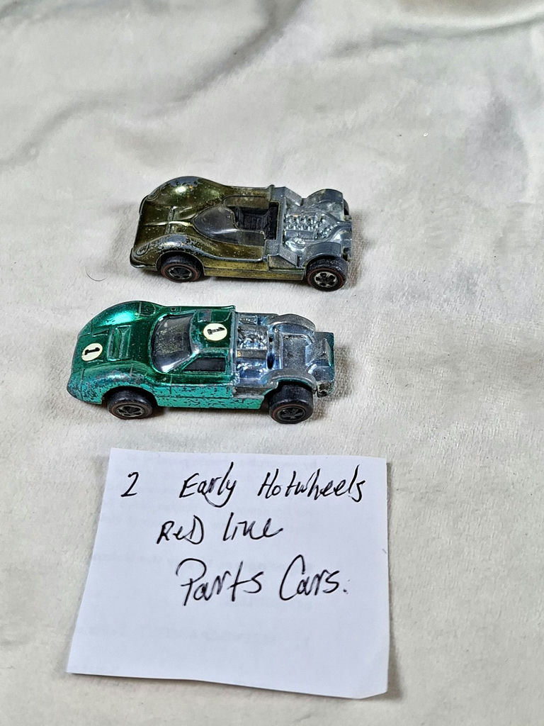 Pair Of Early Hot Wheels Redline Parts Cars, Chaparral And Ford J-car - image 1 of 7