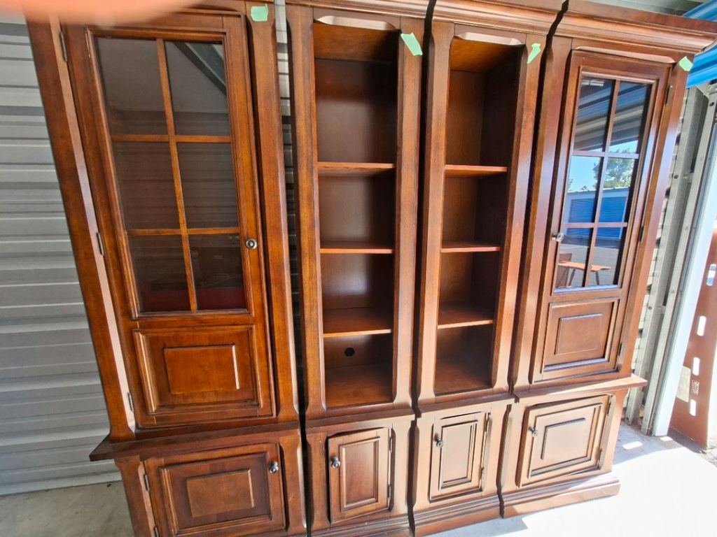 MASSIVE Stunning Solid Wood Wall Unit, Hawaiian Wood, With Storage and Display Space! - image 2 of 6