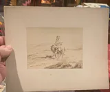 Cabinet Phot Of French Painting Arab Going To The Market - thumbnail 1 of 3