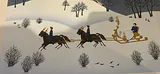 Wilma Longhammer Screenprint Russian Or German Winter Scene - thumbnail 4 of 5