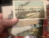 Lot 5 Antique Riverboat Steamboat Postcards - thumbnail 1 of 11