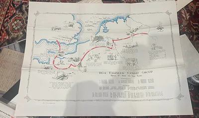 1104 Engineers US Army WWII WWII Campaign Map Summary - Image 1 of 4