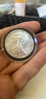 1986 US Walking, Liberty, Silver Dollar Brilliantly In Circulated - Image 1 of 2