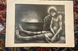 Earle Miller 1948 Print Of Christ Before The Resurrection - thumbnail 1 of 3
