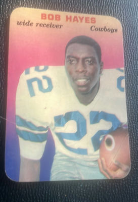 Bob Hayes 1970 Topps Glossy Football Card Dallas Cowboys - Image 1 of 2