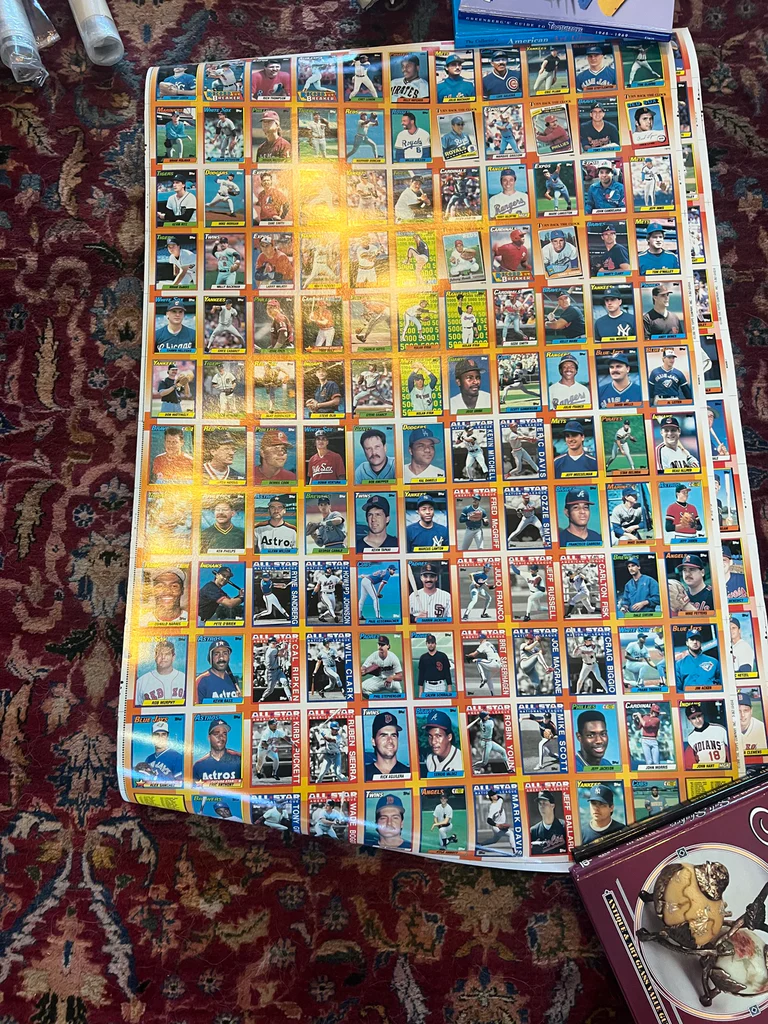 6Uncut 1990 Sheets Topps Baseball  Ard’s In Original Tube - image 11 of 11