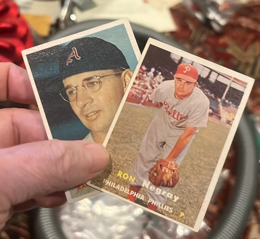 (2)1957 Topps Baseball Cards - image 1 of 6