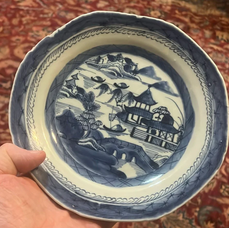 Antique Chinese Canton Plate With Minor Roughage On Edge - image 2 of 7