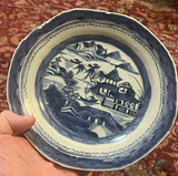 Antique Chinese Canton Plate With Minor Roughage  On Edge - thumbnail 2 of 7