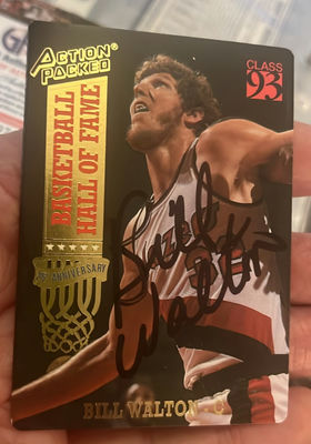 Bill Walton Autographed Basketball Card COA NBA HOF - Image 1 of 3