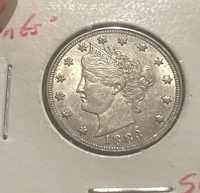 883 Liberty V Nickle Almost Uncirculated “No Cents” - Image 1 of 2
