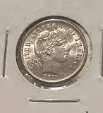Uncirculated 1911 Barber Head US Silver Dime - thumbnail 1 of 2