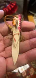 Native American Antique Chief Letter Opener Car From Bone Painted - thumbnail 1 of 2