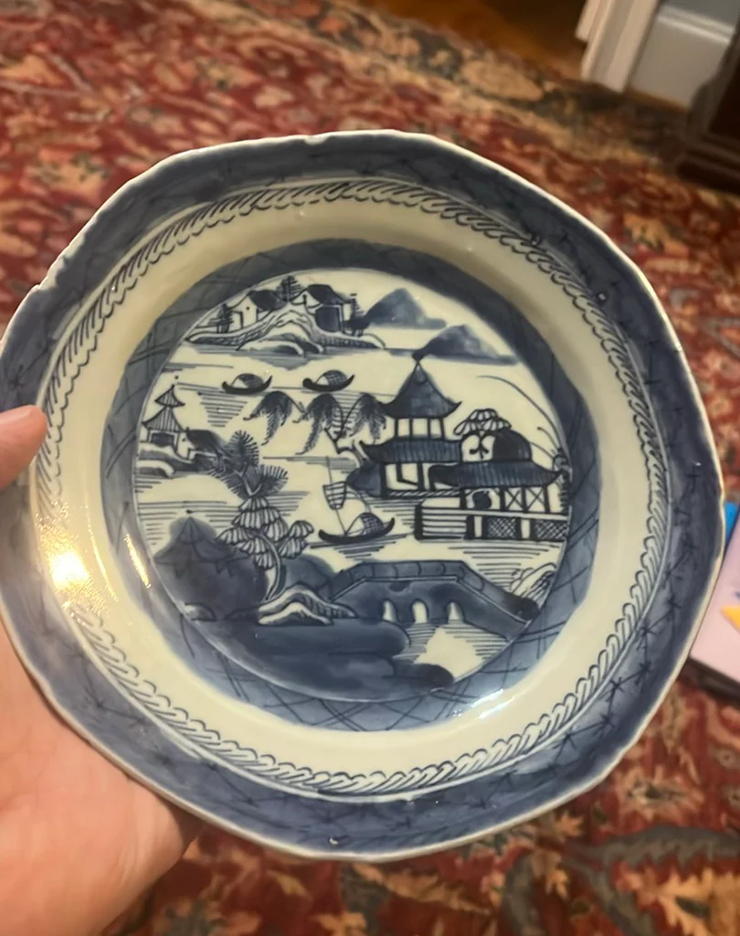 Antique Chinese Canton Plate With Minor Roughage On Edge - image 3 of 7