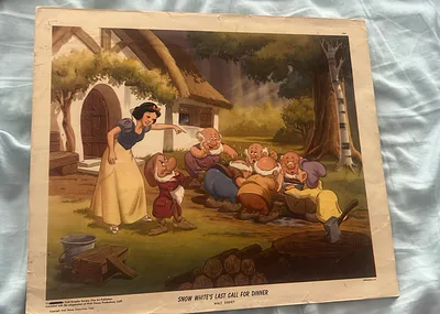 Snow White Last Called A Dinner 1947 New York Graphic Society Print - Image 1 of 6