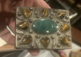 Jewell Silver Colored Box With Agates And Malachite - thumbnail 6 of 8