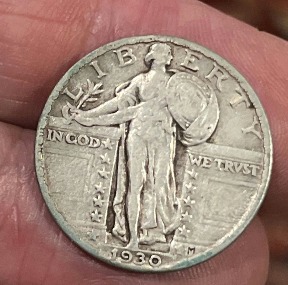 2 Standing Liberty US Quarter Dollars 25 Cents Silver - image 4 of 5