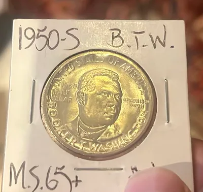 1950 S Booker T Washington Half Dollar Mindstate 65+ - Image 1 of 3