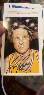 3 Autographed Basketball Cards Rick Barry, Harry Gallatin, Stan Watts - Image 1 of 8