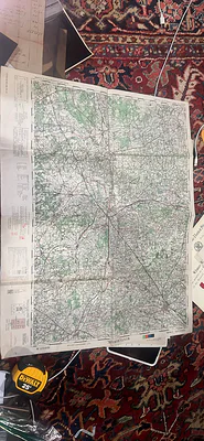 WWII Map Us Army And Invasion Into Germany - Image 1 of 10