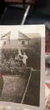 1900 Photo Of Woman Dressed In Flag In Yard - thumbnail 2 of 3