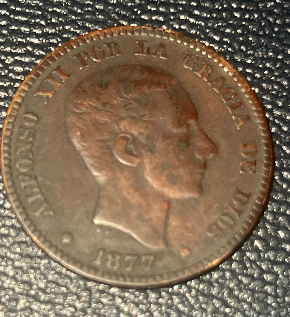 Spain 1870s Ten Centimos Coins - image 4 of 5