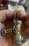 Sterling Silver Handmade Golf Pull Cart With Three Clubs - thumbnail 8 of 8