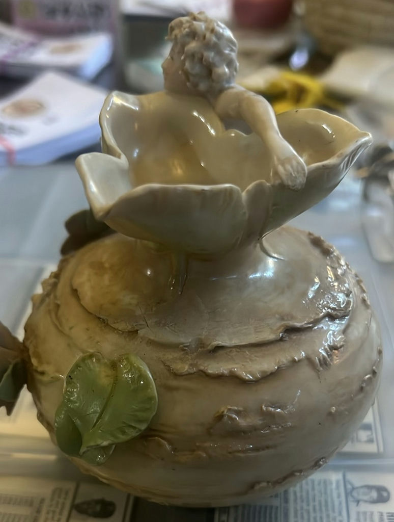 Royal Dux Porcelain Creamer With Nymph Handle - image 2 of 6