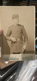 NH College Military Tunic Buttons & Boston Cadet Cabinet Photo - thumbnail 1 of 4