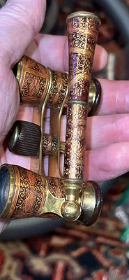 Set Of Emile Busch Antique Fancy Decorated Opera Glasses - Image 1 of 8