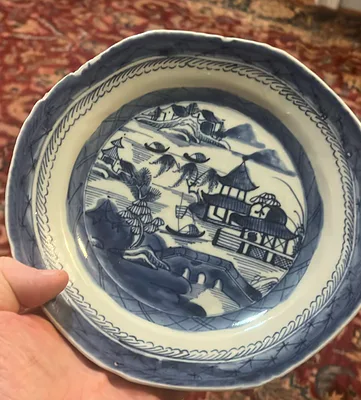 Antique Chinese Canton Plate With Minor Roughage  On Edge - Image 1 of 7