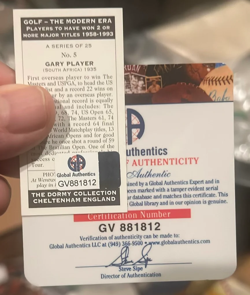 Autographed Card Of Gary Player With Coa - image 2 of 5