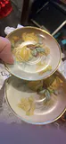 Barvarian La Reine Hand Painter Yellow Rose Saucers - thumbnail 3 of 7