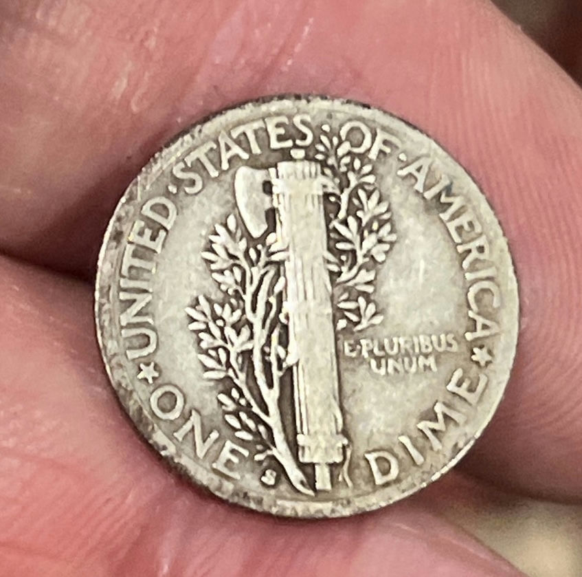 1937-S Mercury Silver Dime - image 2 of 2