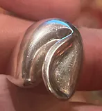 Native American Mid-Century Sterling Silver Organic Form Ring - thumbnail 4 of 5