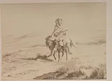 Cabinet Phot Of French Painting Arab Going To The Market - thumbnail 2 of 3