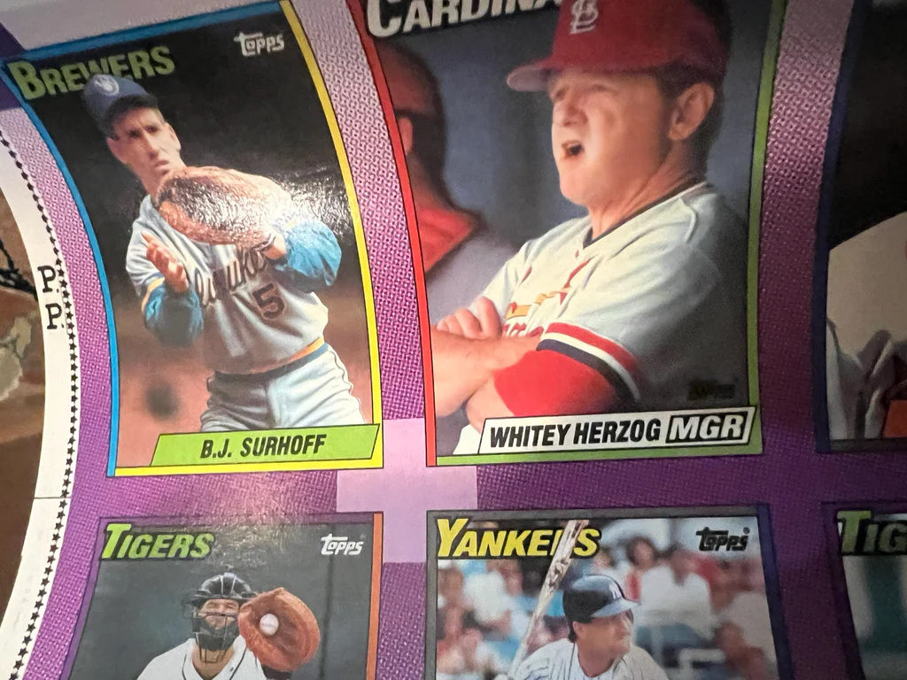 6Uncut 1990 Sheets Topps Baseball Ard’s In Original Tube - image 7 of 11