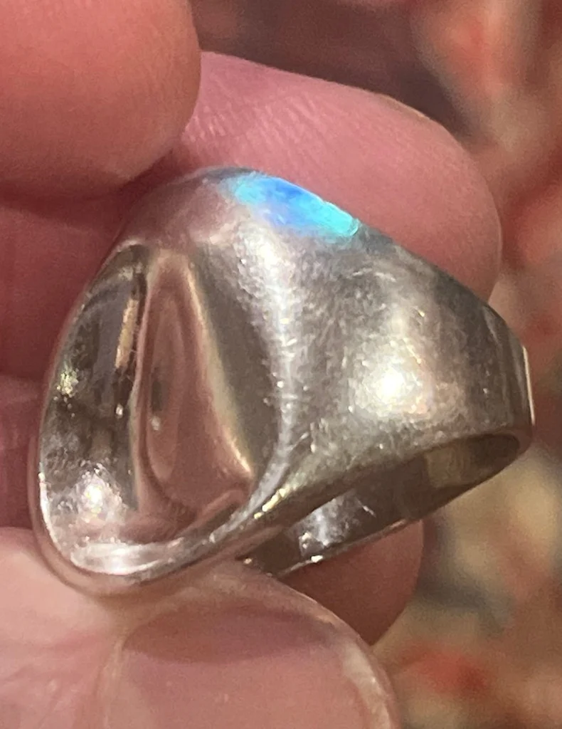Native American Mid-Century Sterling Silver Organic Form Ring - image 3 of 5