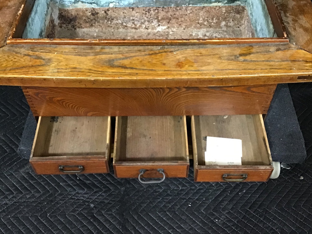 Antique Keyaki Wood Hibachi - image 3 of 13