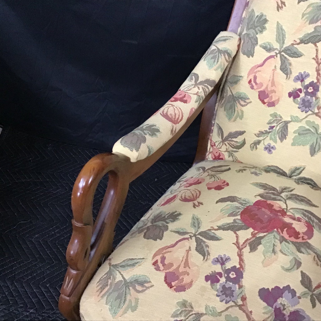 Upholstered Swan Arm Rocker - image 4 of 12