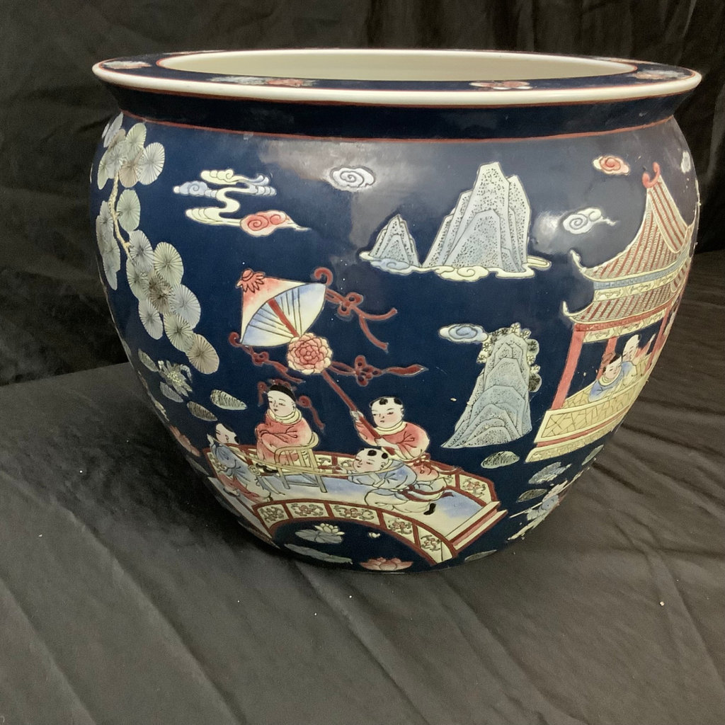 Chinese Fish Bowl w/Stand - image 4 of 8