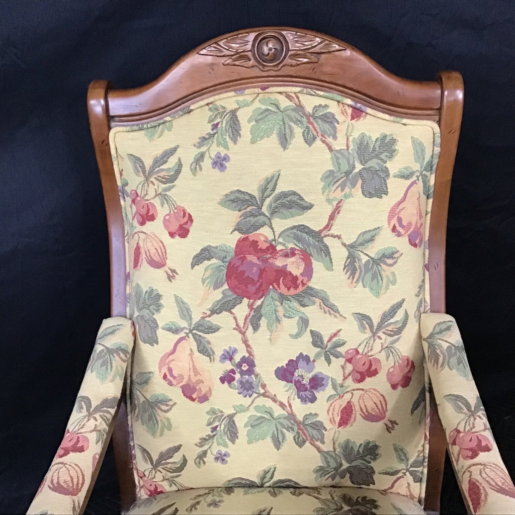 Upholstered Swan Arm Rocker - image 3 of 12