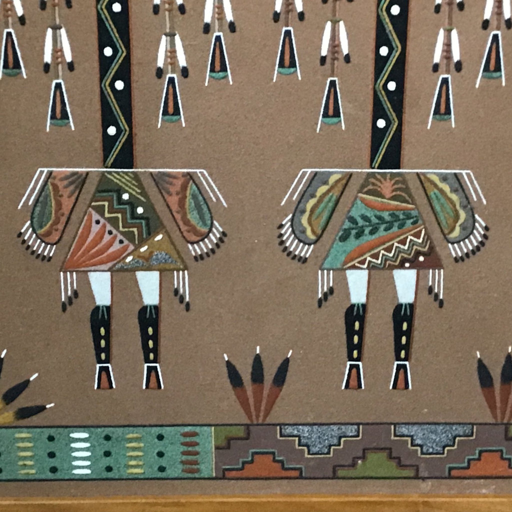 Nelson Lewis Navajo "Yei Bi Chai" Sand Painting - image 3 of 7