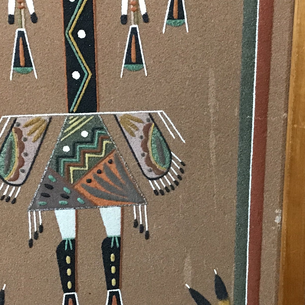 Nelson Lewis Navajo "Yei Bi Chai" Sand Painting - image 4 of 7