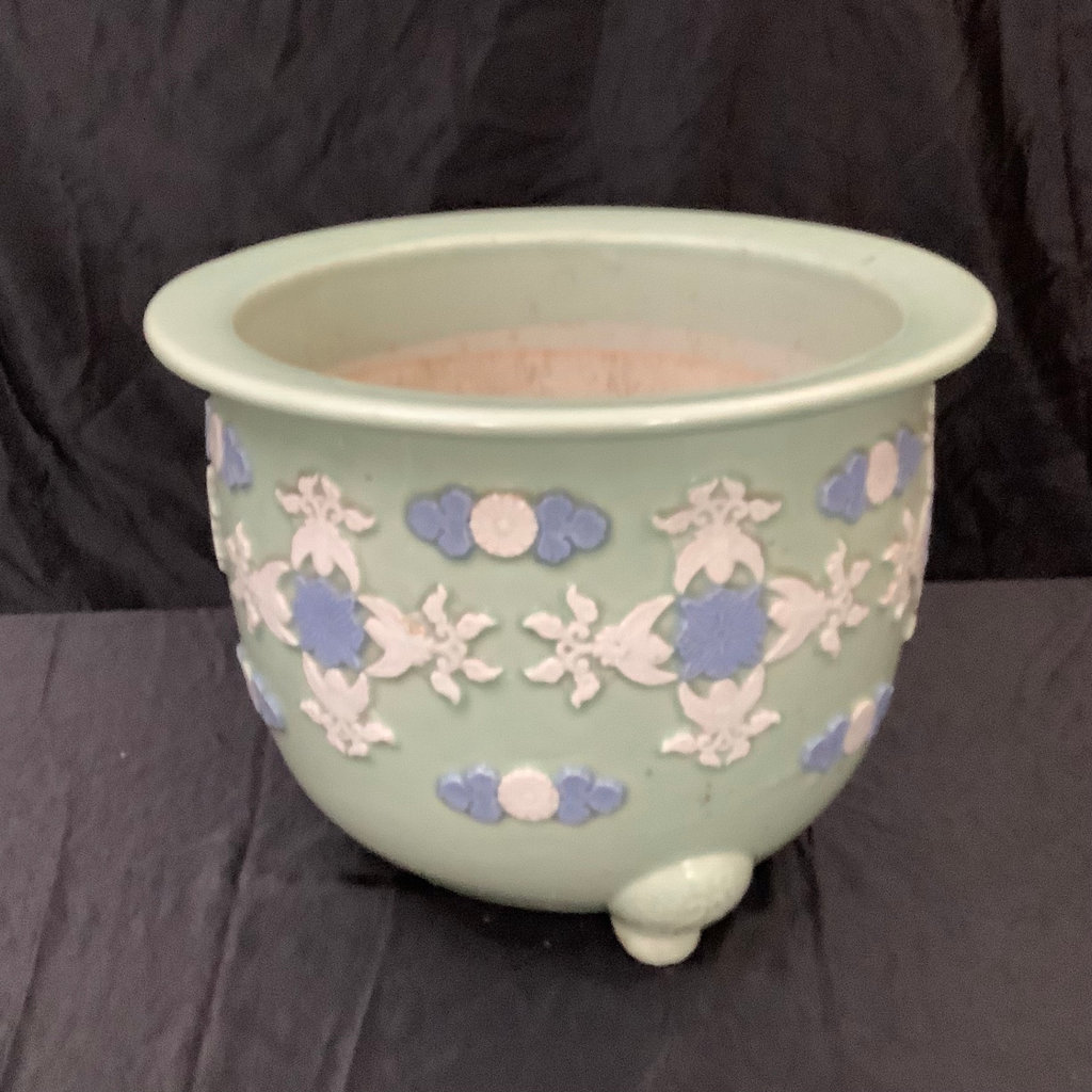 Chinese Celedon Green Footed Planter - image 1 of 6