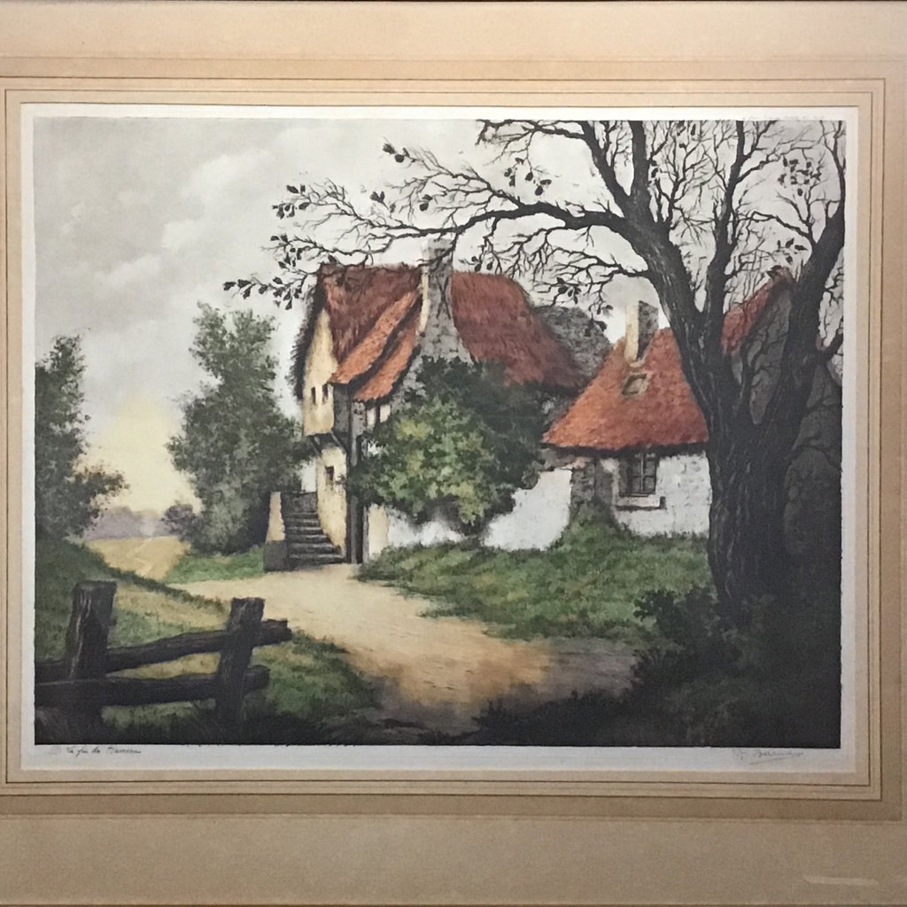 Barnaix Framed Color Etching - image 2 of 9