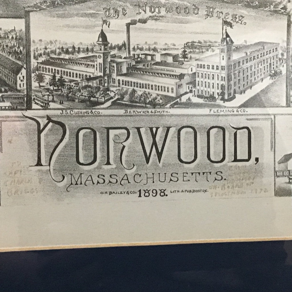 Framed Lithograph Norwood 1898 - image 1 of 8