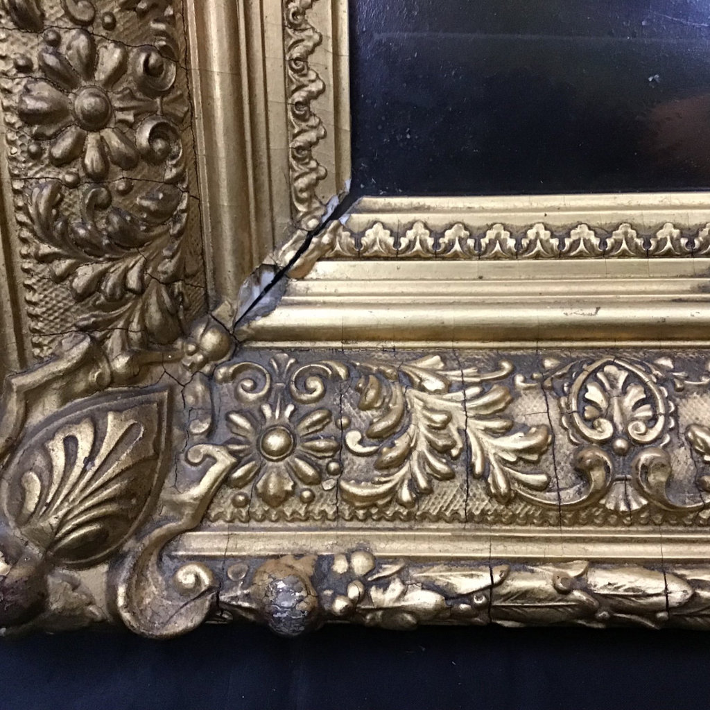 Antique Framed George M. Banks Oil on Metal - image 13 of 15