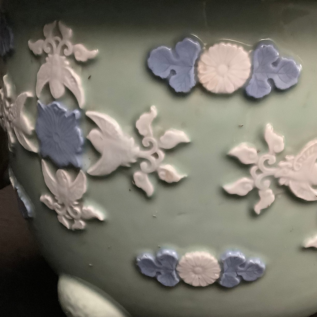 Chinese Celedon Green Footed Planter - image 3 of 6